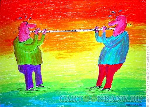 Карикатура: Двойная флейта, Шилов Вячеслав