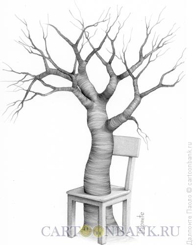 Карикатура: Уставшее дерево, Далпонте Паоло