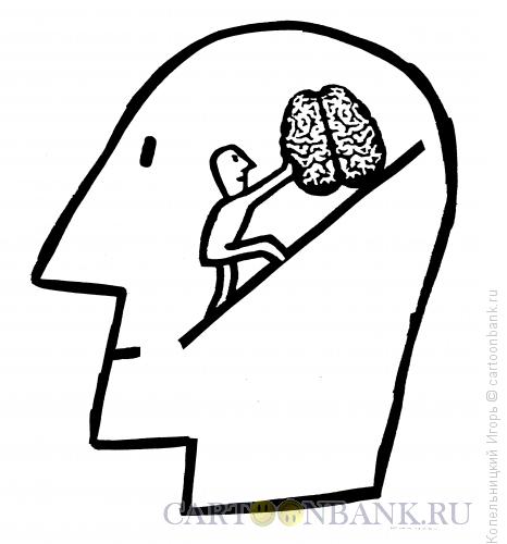 Карикатура: Сизиф в голове, Копельницкий Игорь