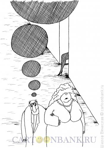 Карикатура: Мысли в сеточку, Шилов Вячеслав