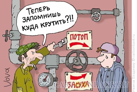 Карикатура: Куда крутить, Иванов Владимир