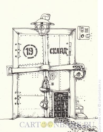 Карикатура: Потайная дверца, Дергачёв Олег