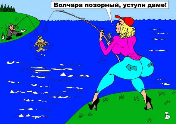 Карикатура: Красная бейсболочка, Валерий Каненков
