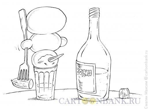 Карикатура: Снеговик на стакане, Смагин Максим
