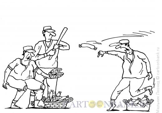 Карикатура: Бейсбол, Мельник Леонид