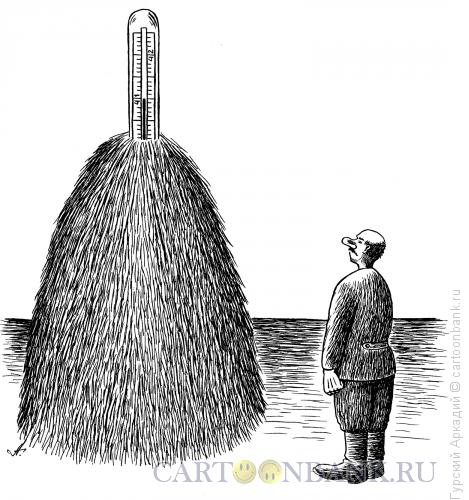 Карикатура: стог сена, Гурский Аркадий
