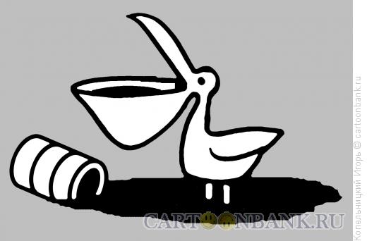 Карикатура: пеликан и нефть, Копельницкий Игорь