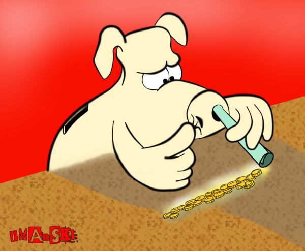 Карикатура: свинья копилка, Игорь Иманский
