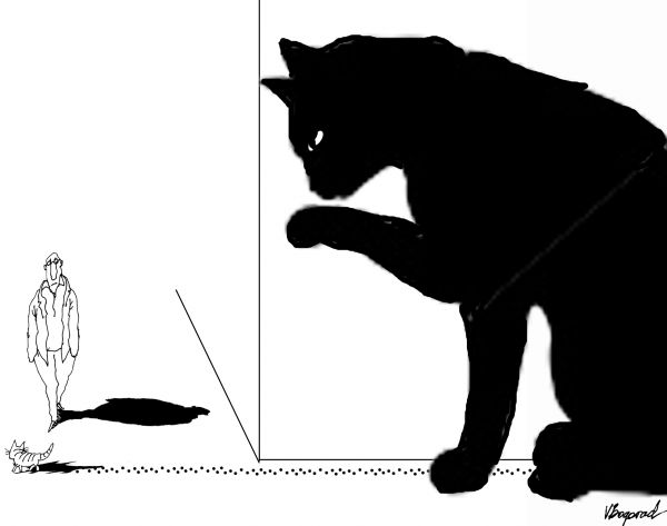Карикатура: Кот, Виктор БОГОРАД