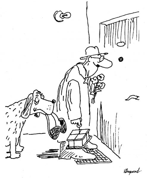 Карикатура: Пёс, Виктор БОГОРАД