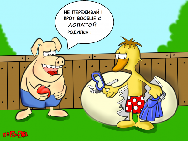 Карикатура: Утёнок, Игорь Иманский