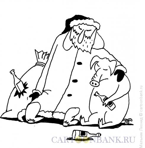Карикатура: Деду Морозу можно!, Мельник Леонид