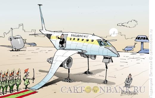 Карикатура: президентский самолет, Подвицкий Виталий