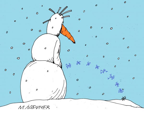 Карикатура: снежинки, михаил ларичев