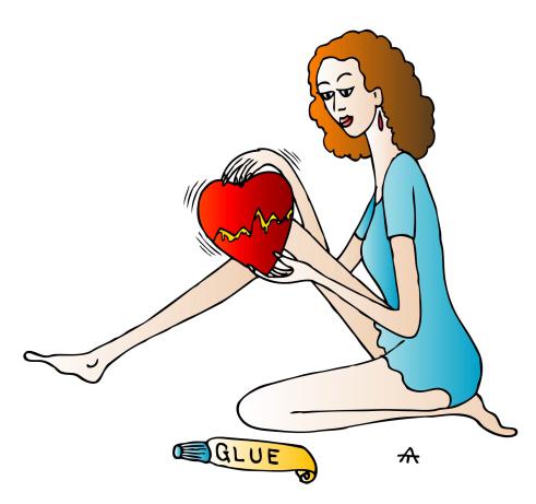 Карикатура: Разбитое сердце, Алексей Талимонов