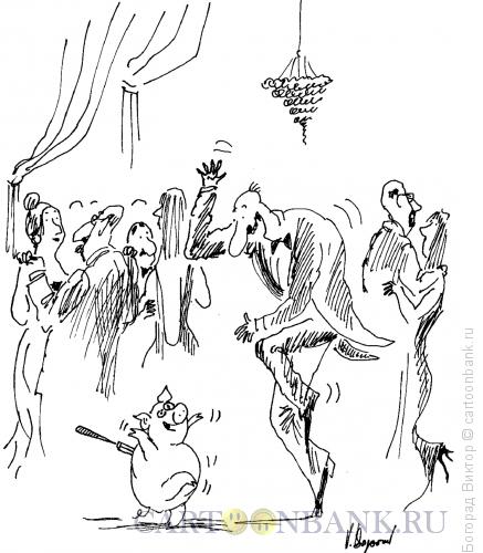 Карикатура: Танцы в ресторане, Богорад Виктор