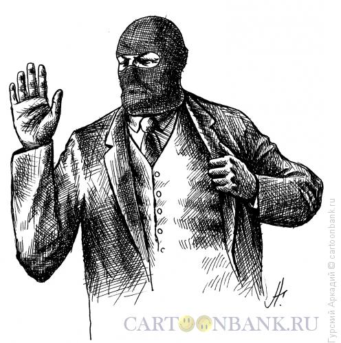 Карикатура: Ленин в маске, Гурский Аркадий