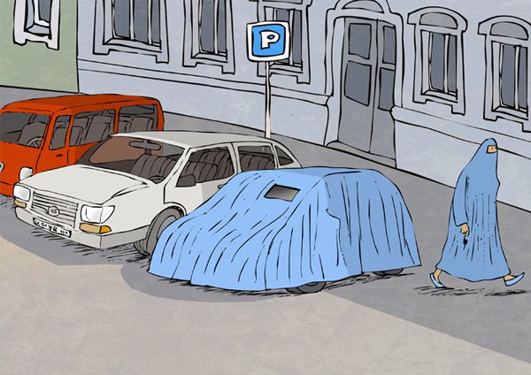 Карикатура: Толерантная парковка, Александр Зудин