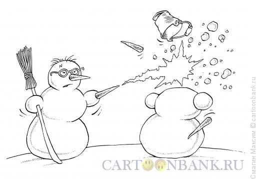 Карикатура: Гарри Поттер - снеговик, Смагин Максим