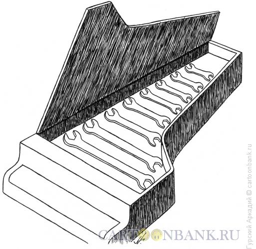 Карикатура: рояль, Гурский Аркадий