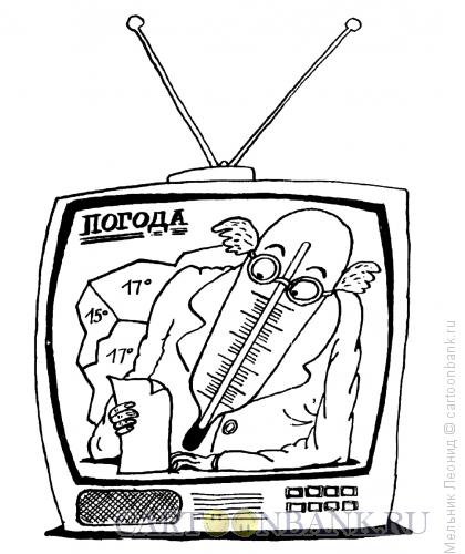 Карикатура: Профдеформация диктора, Мельник Леонид