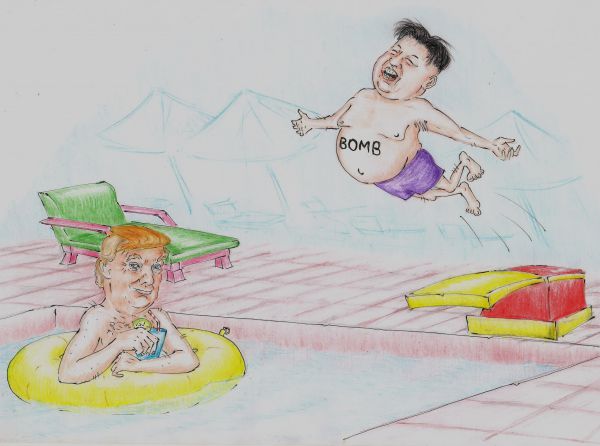 Карикатура: Бомба от Кима, Павел Валерьев