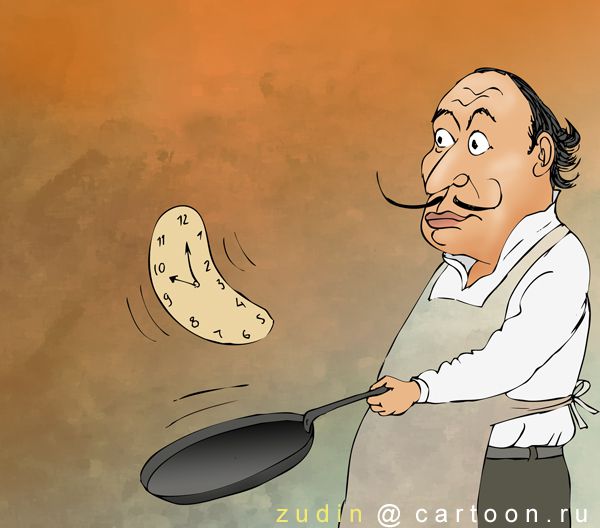 Карикатура: Сальвадор Дали - блин, Александр Зудин