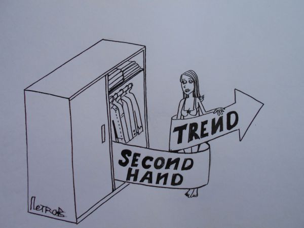 Карикатура: Trend second hand, петров Александр