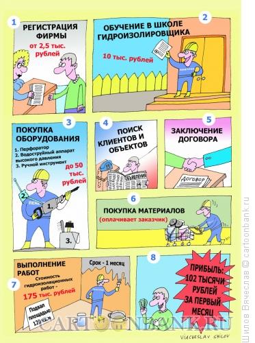 Карикатура: Рекламный буклет для компании ПЕНЕТРОН, Шилов Вячеслав