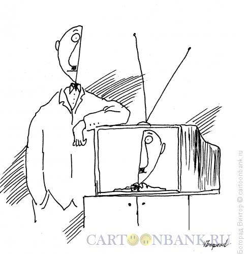 Карикатура: Телезритель, Богорад Виктор