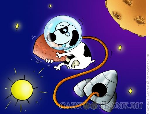 Карикатура: космическая еда, Соколов Сергей
