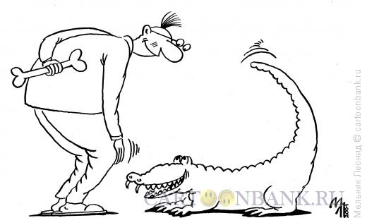 Карикатура: Любимая зверюшка, Мельник Леонид