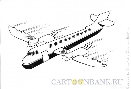 Карикатура: Гарантия надежности полета, Семеренко Владимир