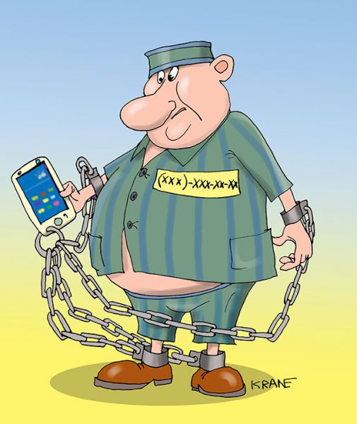 Карикатура: Номер телефона, Евгений Кран