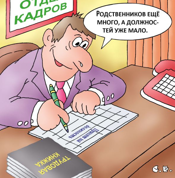 Карикатура: Трудовая книжка, Сергей Ермилов