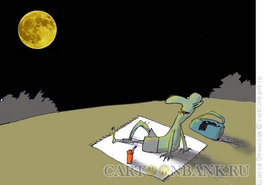 Карикатура: Лунный загар, Шилов Вячеслав