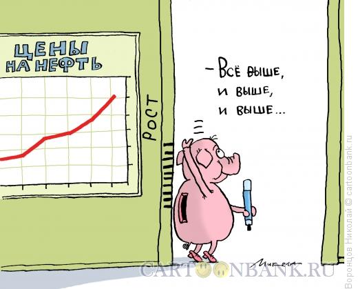 Карикатура: Цена на нефть, Воронцов Николай