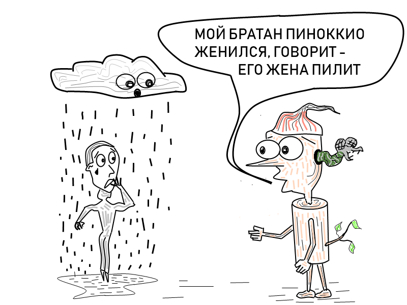 Карикатура: Жена пилит, Алекс Хилый