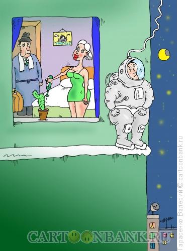 Карикатура: Выход в космос, Тарасенко Валерий