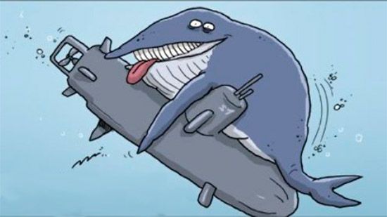 Мем: Сколковские ученые придумали  новое оружие для ВМФ:  "Стая китов под виагрой".  Теперь ни одна вражеская подводная  лодка близко не подплывет к границе!, Evgeny Buratino