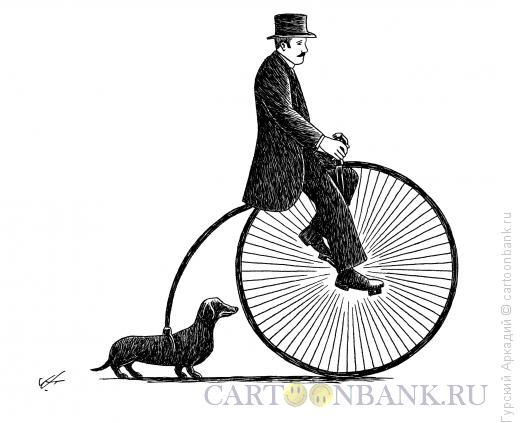 Карикатура: велосипедист, Гурский Аркадий