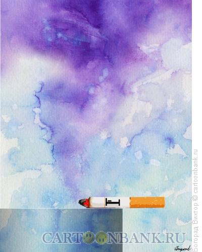 Карикатура: Сигарета перед сном, Богорад Виктор