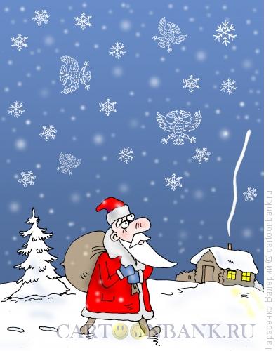 Карикатура: Снежный год, Тарасенко Валерий