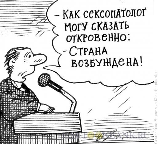 Карикатура: Возбуждение страны, Семеренко Владимир