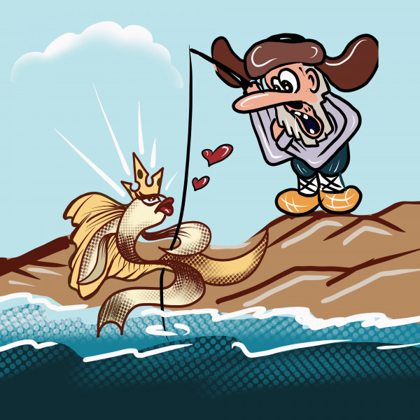 Карикатура: Золотая рыбка, AlexKorn4870