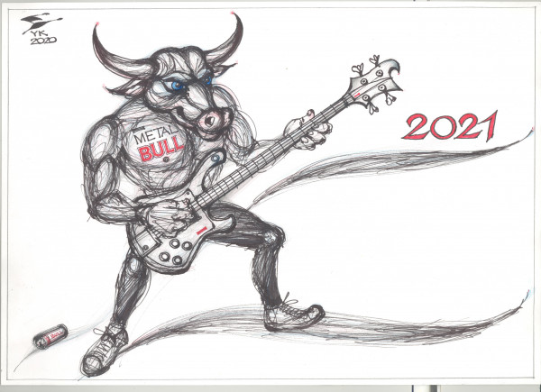 Карикатура: METAL BULL 2021 ., Юрий Косарев