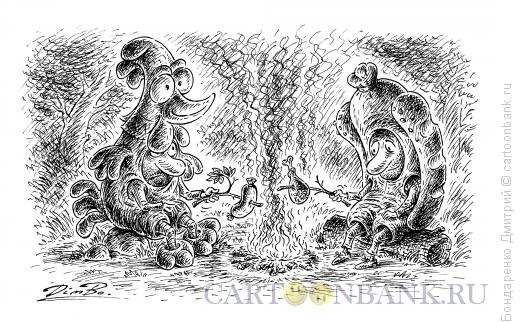 Карикатура: Сосиска или курица?, Бондаренко Дмитрий