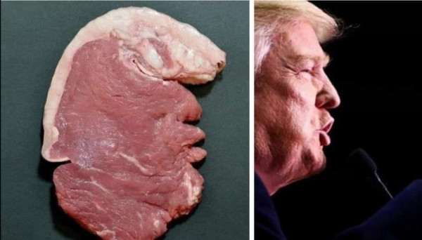 Мем: Мясо выглядит как Дональд Трамп