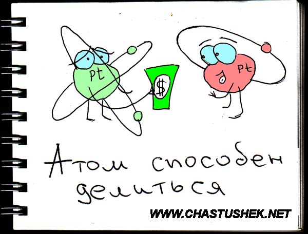 Карикатура: Атом, chastushek
