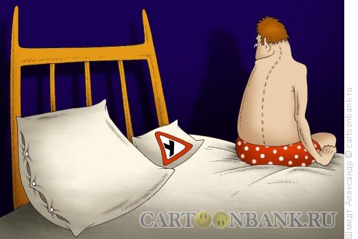 Карикатура: Учебная подушка, Шмидт Александр